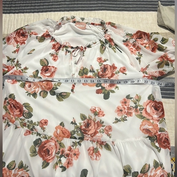 HP🎉Show Me Your MuMu,Chiffon Floral Dress, Completely Lined,Execlt Cond,Size XXL - Picture 7 of 11